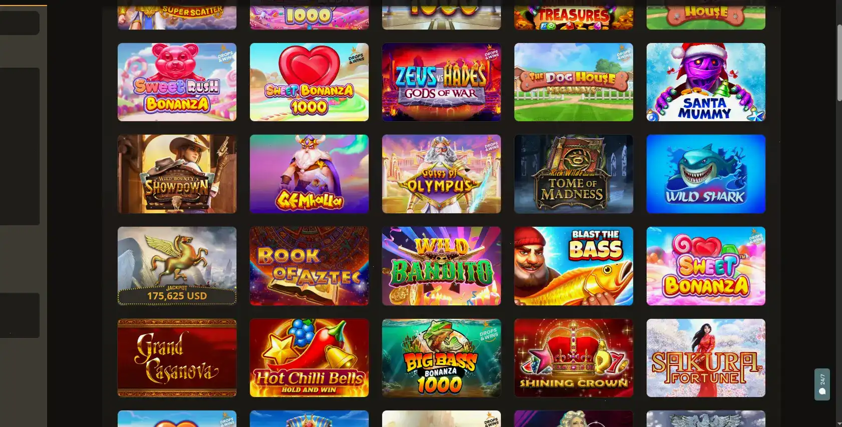 Игровая платформа Селектор на ноутбуке с слотом